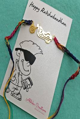 Biker quirky rakhi with roli chawal capsules 2