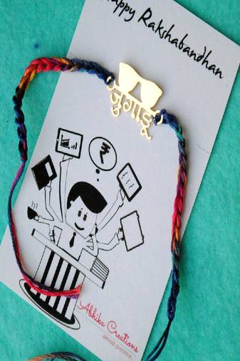 Jugadu bhai quirky rakhi with roli chawal capsules