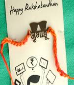 Jugadu bhai quirky rakhi with roli chawal capsules