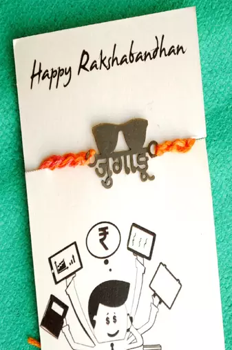 Jugadu bhai quirky rakhi with roli chawal capsules