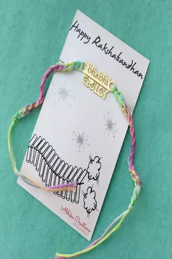 Bhabhi kamaal quirky rakhi with roli chawal capsules