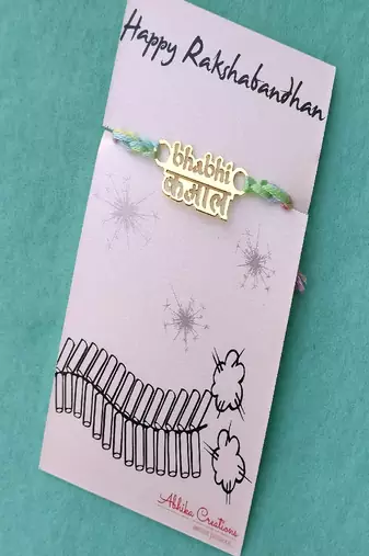 Bhabhi kamaal quirky rakhi with roli chawal capsules