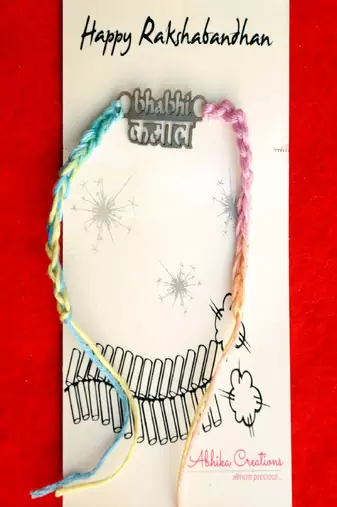 Bhabhi kamaal quirky rakhi with roli chawal capsules