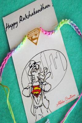 Super bhabhi quirky rakhi with roli chawal capsules 1