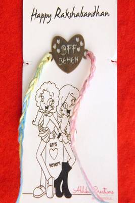 "bff behan" sister quirky rakhi with roli chawal capsules 1