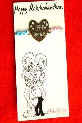 "bff behan" sister quirky rakhi with roli chawal capsules 2
