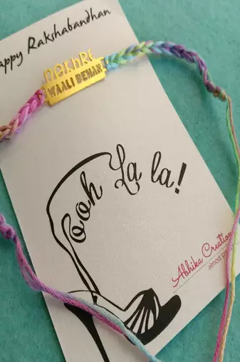 "nakhre wali behan" sister quirky rakhi with roli chawal capsules