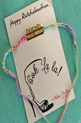 "nakhre wali behan" sister quirky rakhi with roli chawal capsules