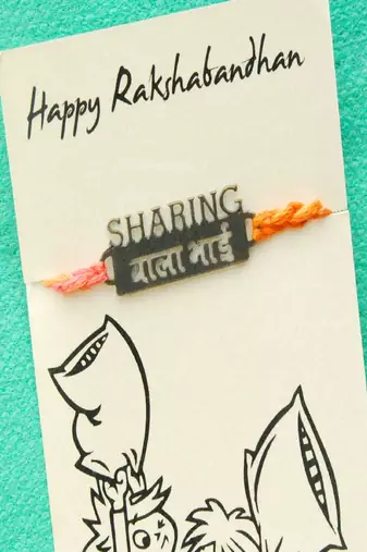 Sharing wala bhai quirky rakhi with roli chawal capsules