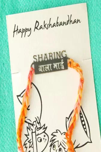Sharing wala bhai quirky rakhi with roli chawal capsules