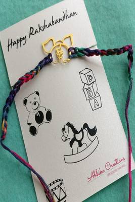 Baby elephant quirky rakhi with roli chawal capsules 1
