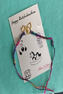Baby elephant quirky rakhi with roli chawal capsules 2
