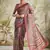 ready to wear maroon color chanderi cotton fabric festive wear saree with smart digital print