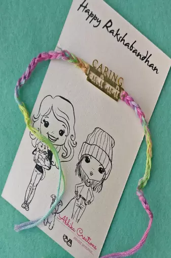 Caring waali bhabhi quirky rakhi with roli chawal capsules