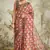 ready to wear brown color chanderi cotton fabric festive wear saree with smart digital print