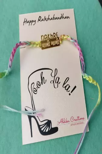 Nakhre waali bhabhi quirky rakhi with roli chawal capsules