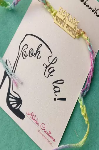 Nakhre waali bhabhi quirky rakhi with roli chawal capsules