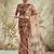 ready to wear brown color chanderi cotton fabric festive wear saree with smart digital print