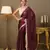 Maroon color chiffon fabric fancy bollywood party saree