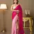 Pink chiffon fabric fancy party saree