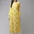 Hand embroidered yellow chanderi lucknow chikankari kurta