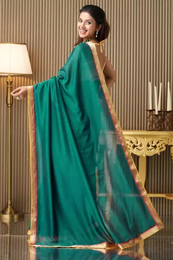 Rama silk blend fancy party saree