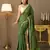 Mahendi color silk fabric fancy bollywood party saree