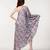 Grey poly crepe western dress