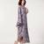 Grey poly crepe western dress