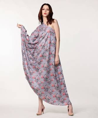Multi colour poly georgette western dress 2
