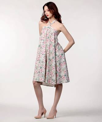 Multi colour poly georgette western dress 3