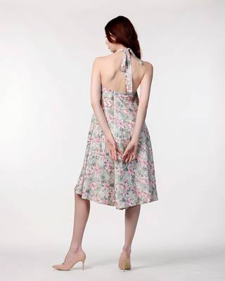 Multi colour poly georgette western dress 4