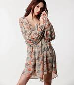 Multi colour poly georgette western dress