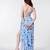 Sky blue poly georgette western dress