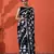 Black color chinon fabric saree with beautiful digital print for ceremonial wear