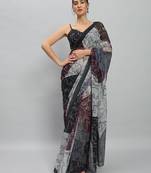 Multi georgette printed saree