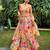 MULTICOLOR THREAD AND SEQUINS EMBROIDERED GEORGETTE LEHENGA CHOLI DUPATTA