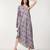 Grey poly crepe western dress
