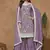 Lavender chinon silk embroidered Palazzo suit