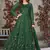 Green net embroidered anarkali suit