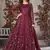 Wine net embroidered anarkali suit