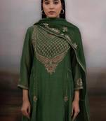 Green ambia dress set with dupatta