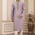 men's purple straight kurta pajama with plain banarasi art silk and without lining