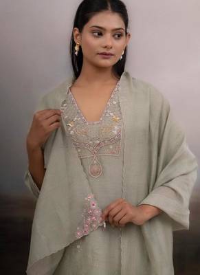 Grey matsya top and palazzo 1