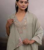 Grey matsya top and palazzo