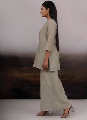 Grey matsya top and palazzo 3