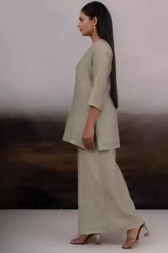Grey matsya top and palazzo