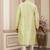 Men's pista  straight kurta with plain banarasi art silk and without lining