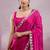 Ranipink soft burberry silk with embroidery and real mirror hand work saree with blouse