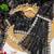 Black soft burberry silk with embroidery and real mirror hand work saree with blouse